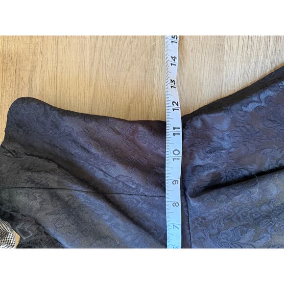 Forever 21 Strapless Black Jacquard Fit & Flare Party Dress Small S Gothic Tulle - Picture 8 of 8